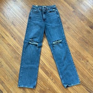 Black PacSun Wide Leg Ripped Jeans